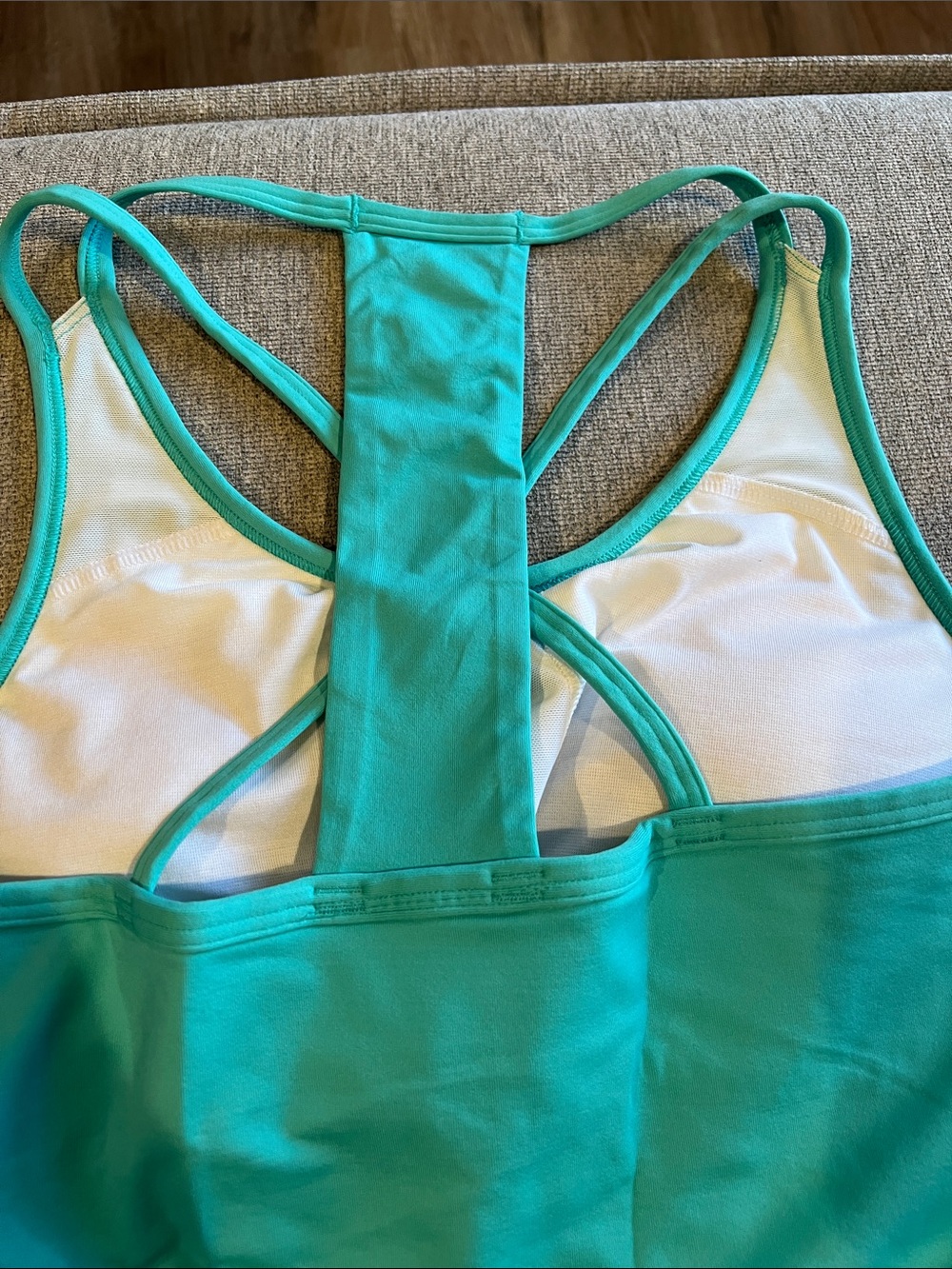 GAP Teal Racerback Tank Top, built in Bra w/ removable Pads. - Picture 7 of 9